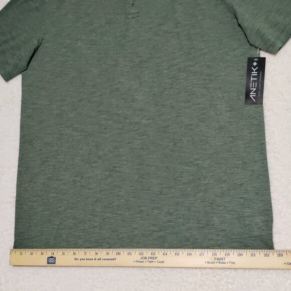 Anetik Polo Mens XL Green Premium Performance UPF 30+ Short Sleeve Shirt NWT - Picture 10 of 14